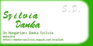 szilvia danka business card